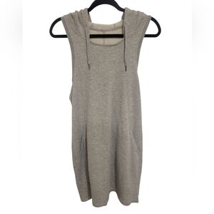 Gray Sleeveless Hoodie Dress